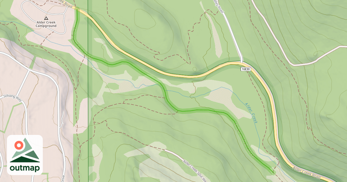 Map of Emigrant Trail Access