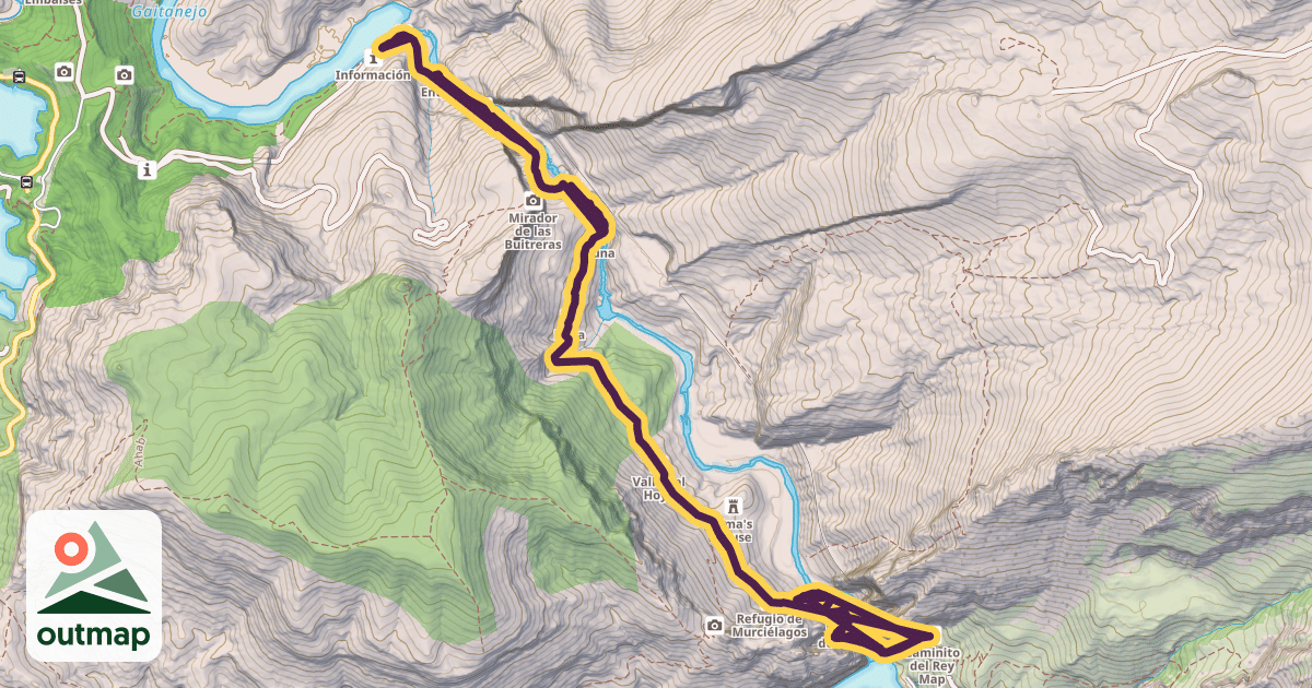Map of Caminito del Rey