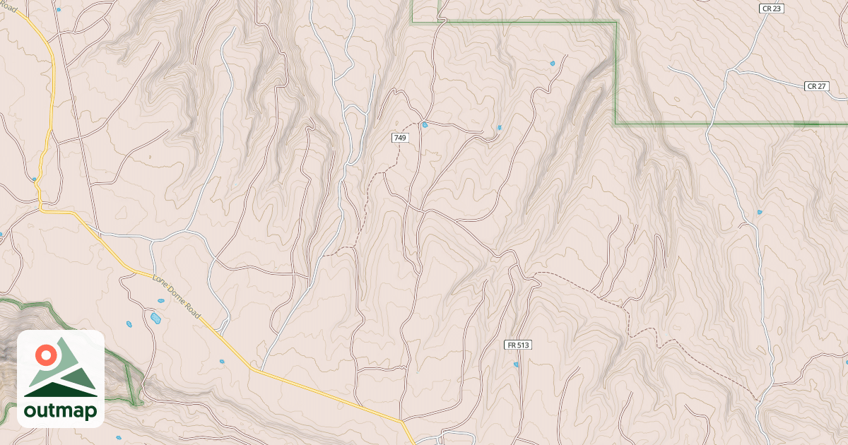 Map of LONE DOME H