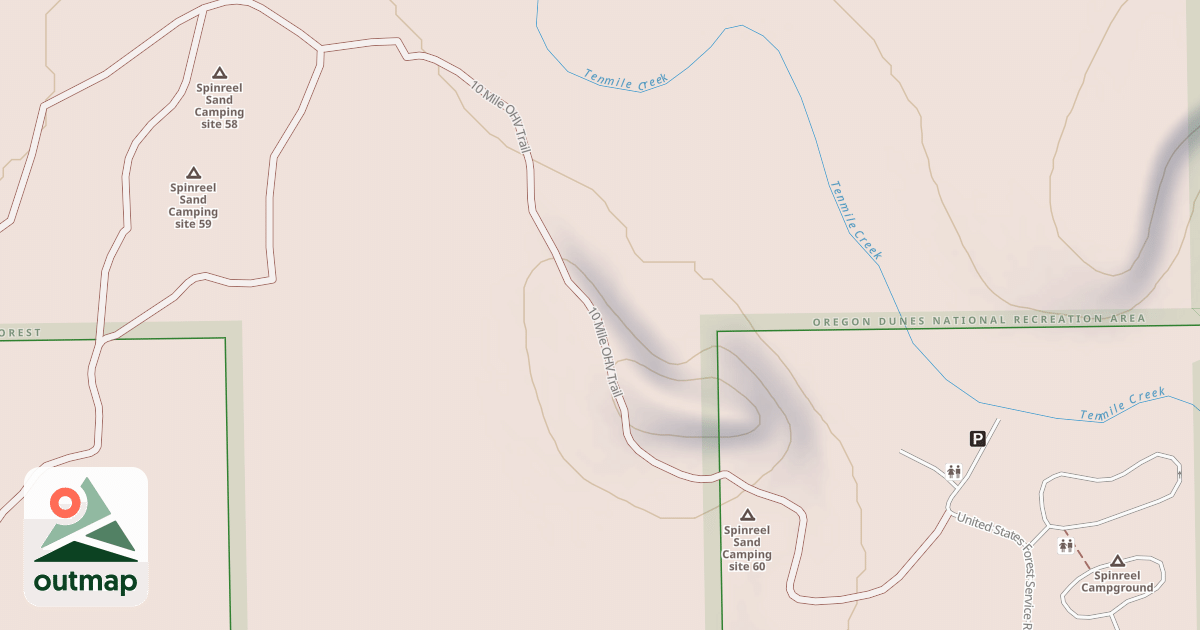 Map of USFS Motor Vehicle Use Map Trails 15980