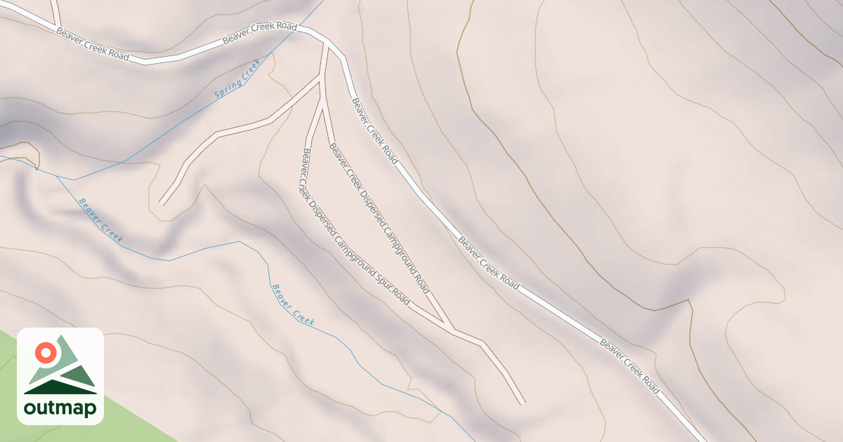 Map of BEAVER CREEK DISPERSED CG