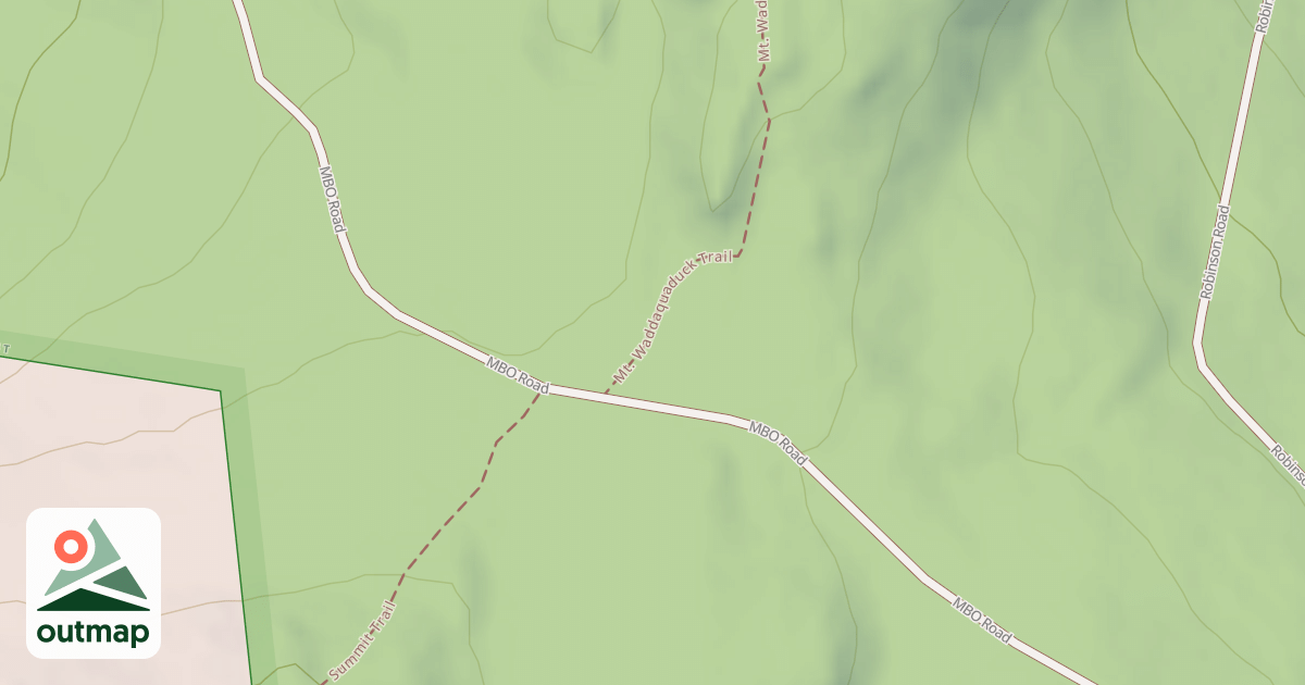 Map of Mt. Waddaquaduck Trail