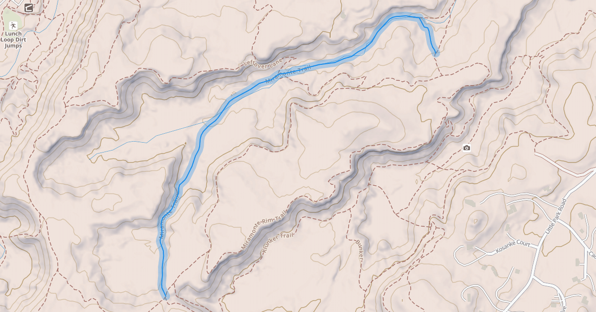 Map preview of Miramonte Trail