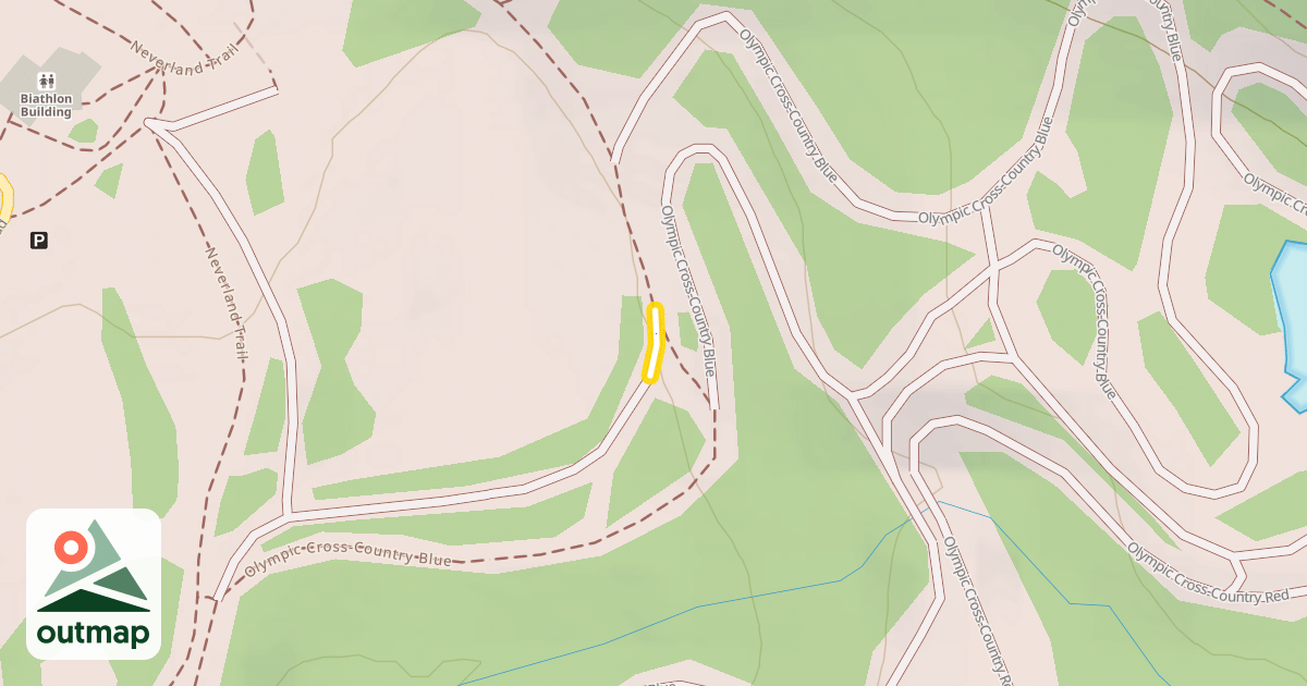 Map of Olympic Cross-Country Blue