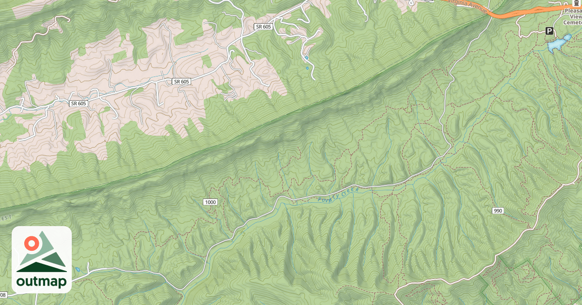 Map of POVERTY CREEK in Montgomery