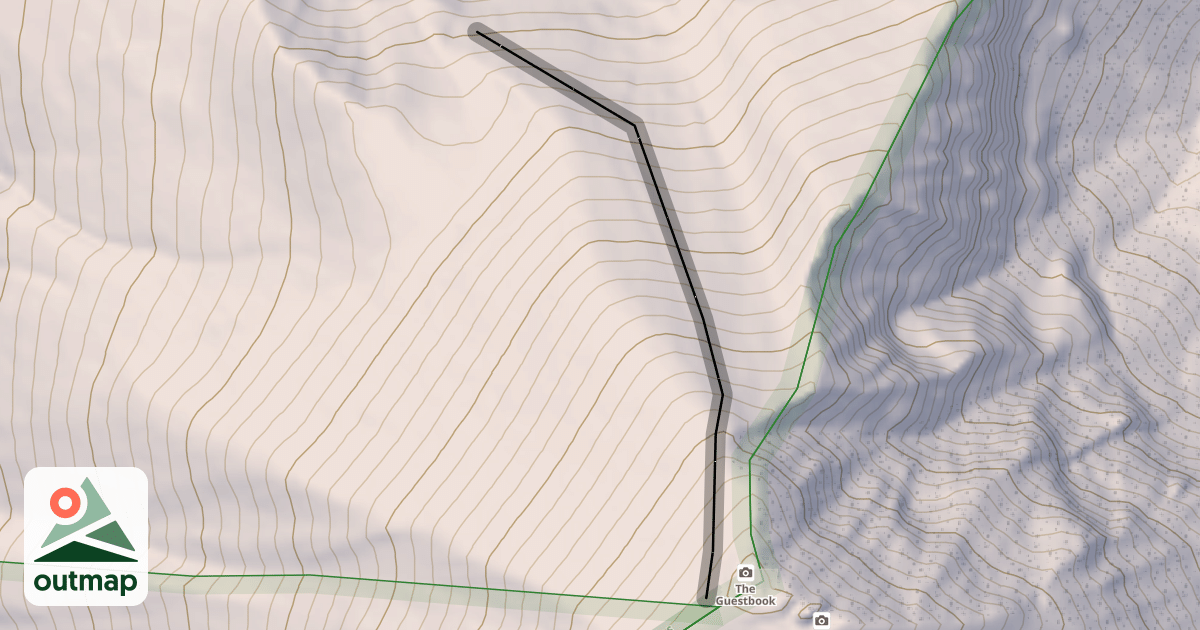 Map of North Summit Snowfield