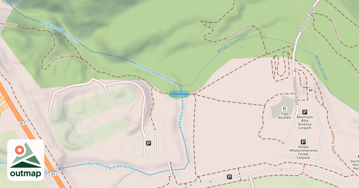 Map of Te Ara Ahi
