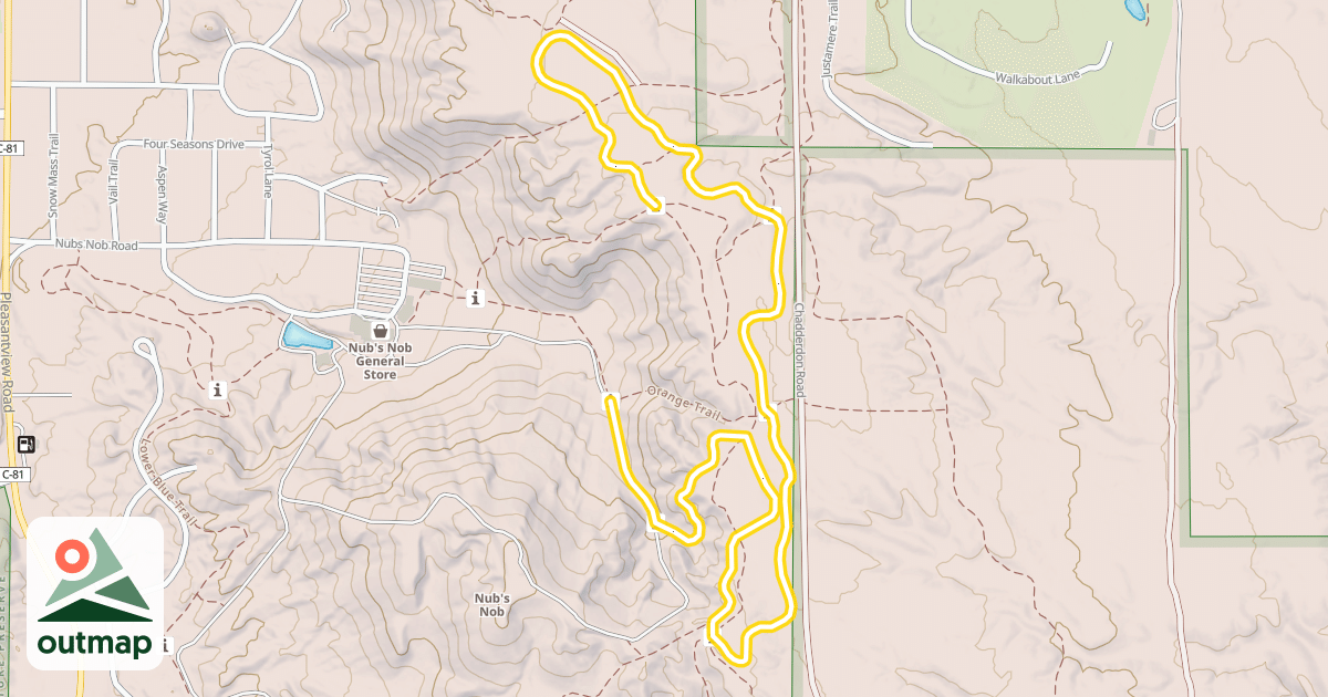 Map of Upper Red Trail