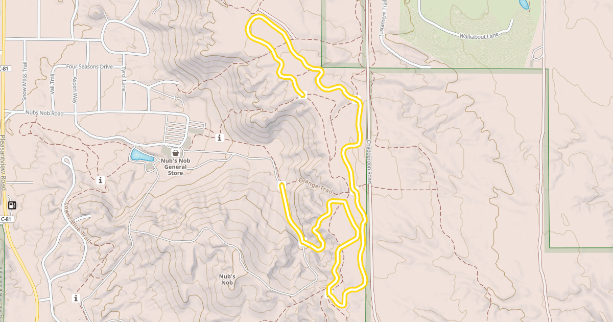 Map preview of Upper Red Trail
