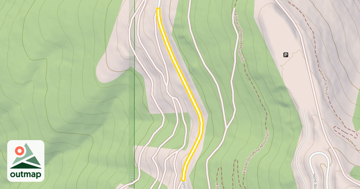 Map of North Bogus Ridge Road