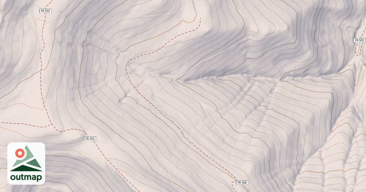 Map of Jackson Divide Spur