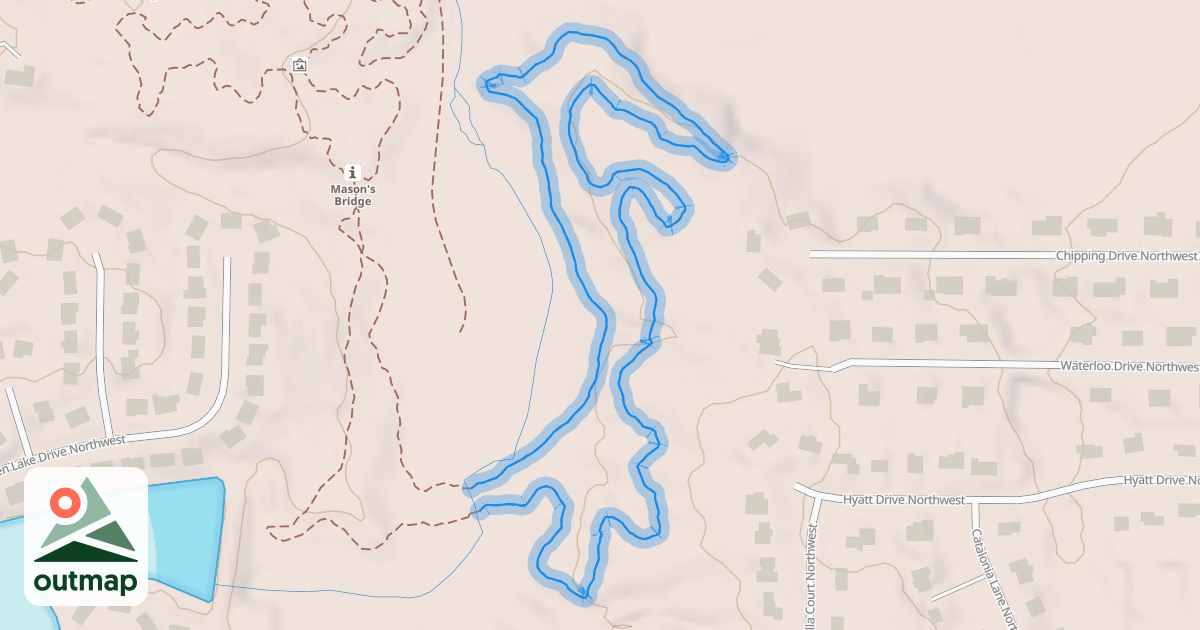 Map of Mason's Bluff Loop