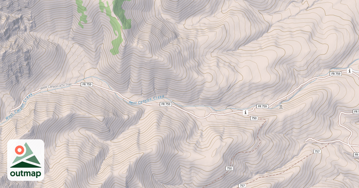 Map of West Canyon
