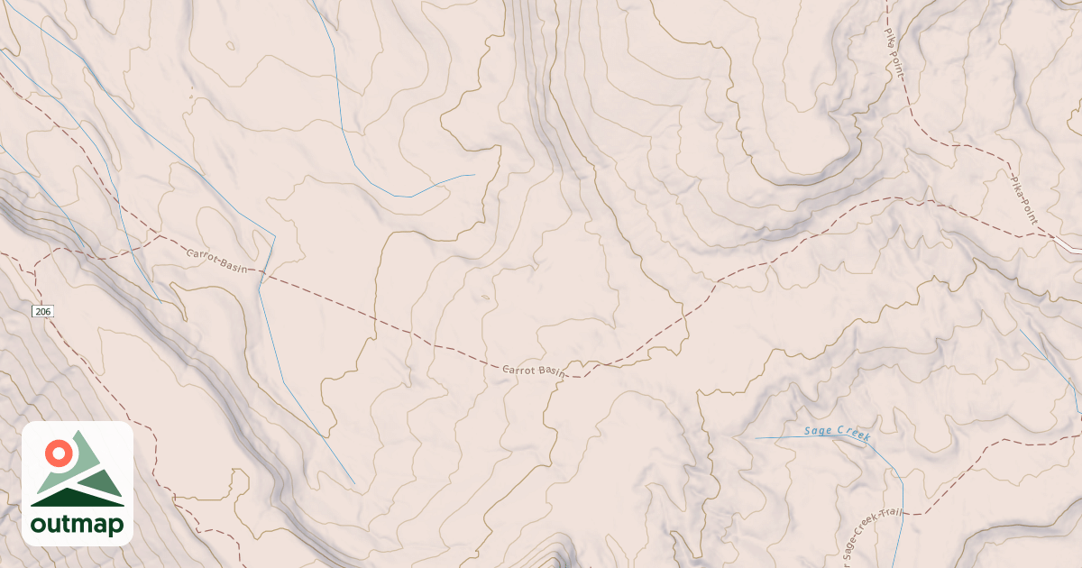 Map of Carrot Basin Divide