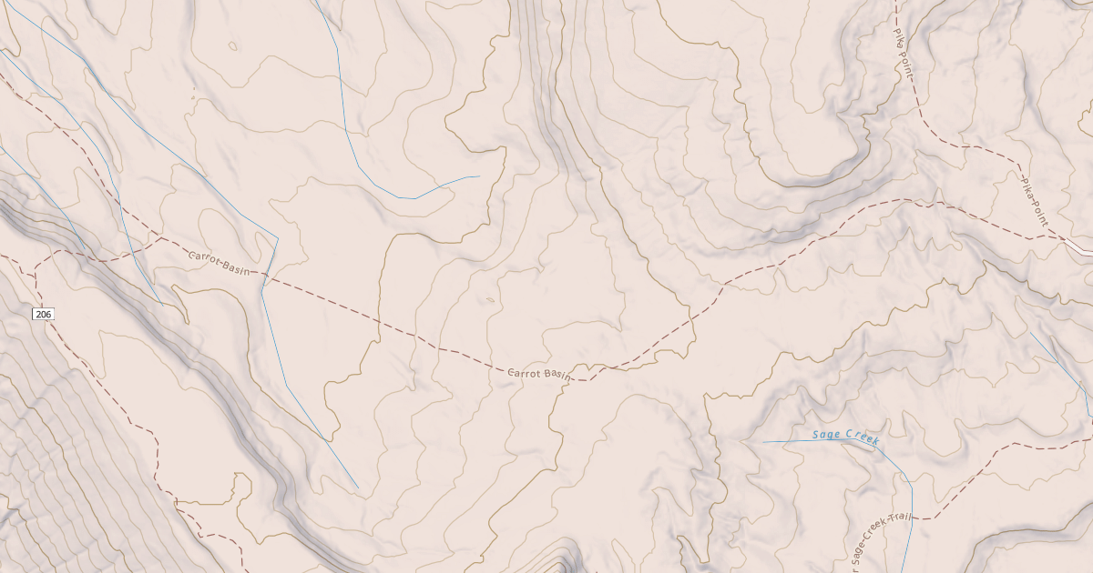 Map preview of Carrot Basin Divide
