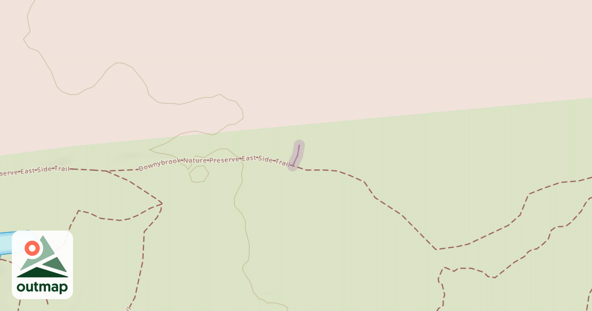 Map of Downybrook Nature Preserve East Side Trail