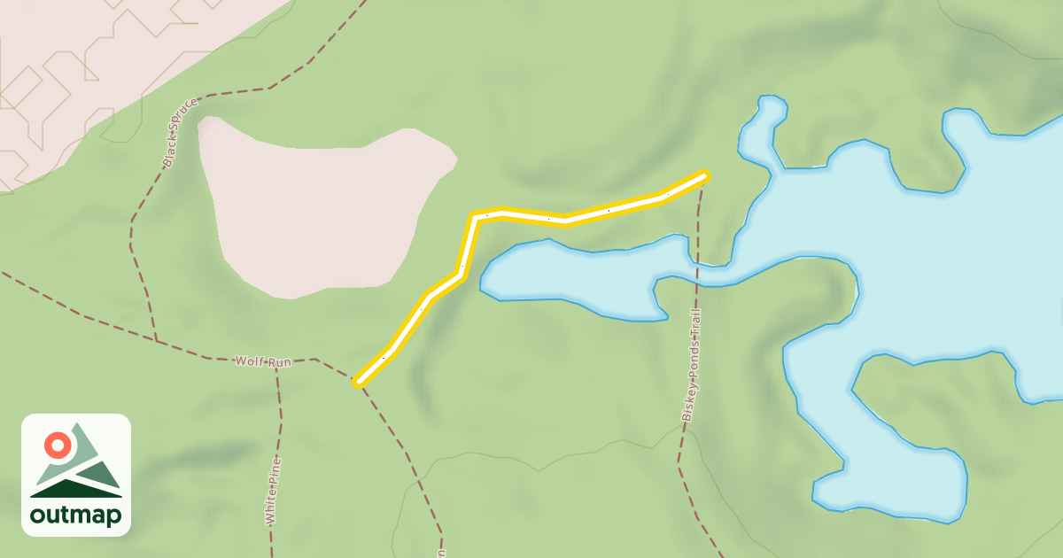 Map of Biskey Ponds Trail