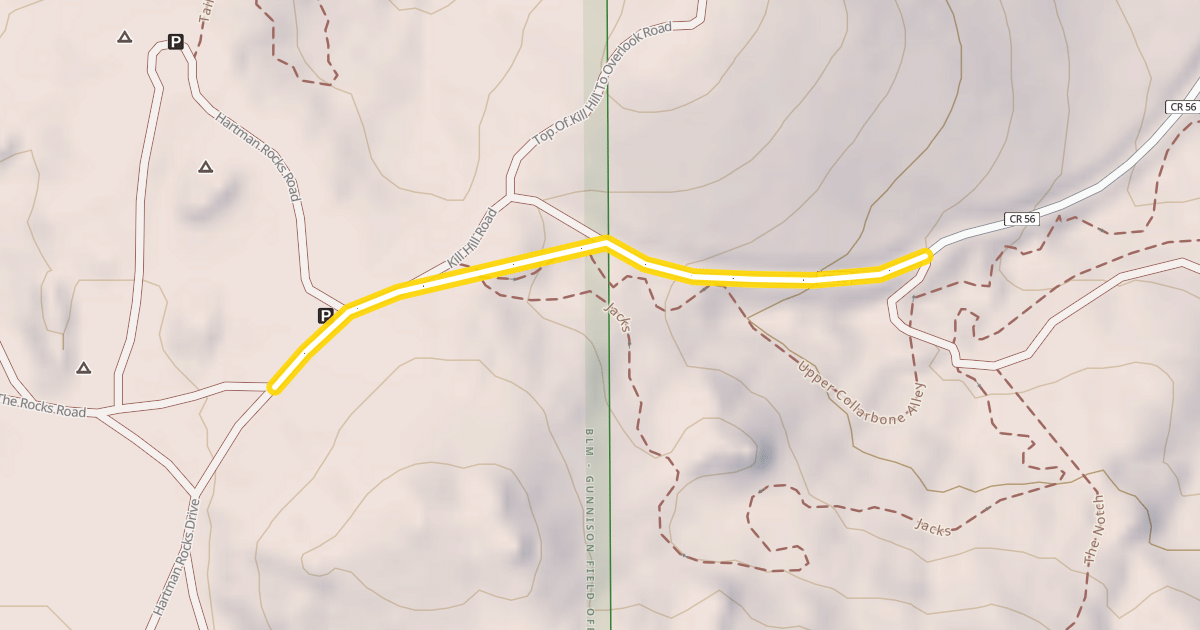 Map preview of Kill Hill Road