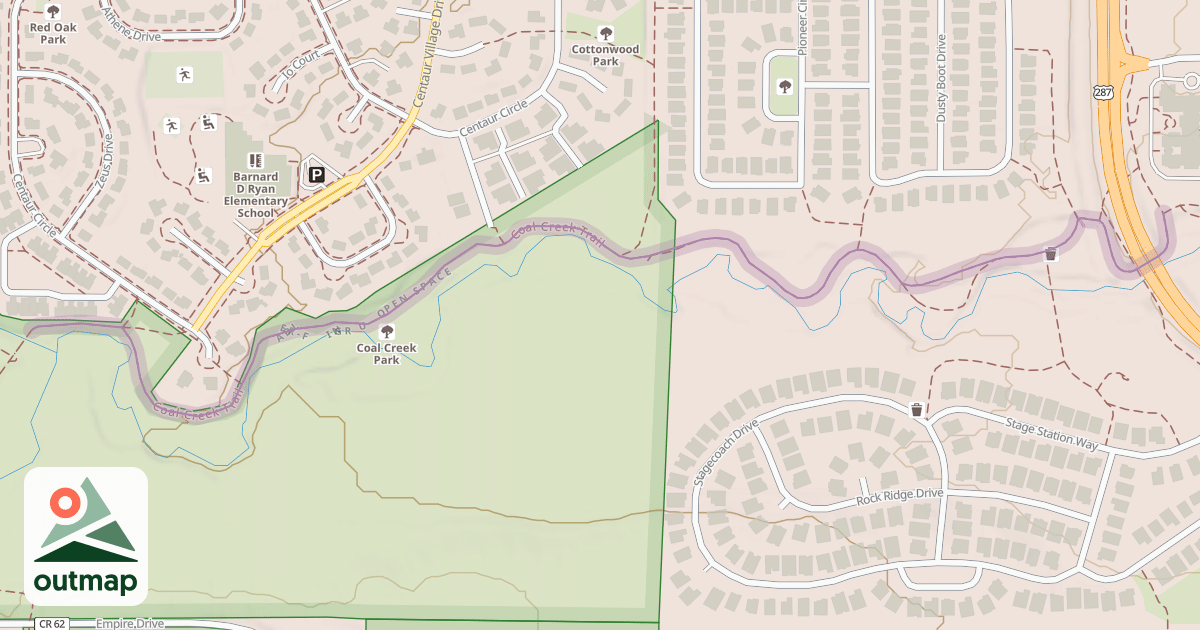Map of Coal Creek Trail