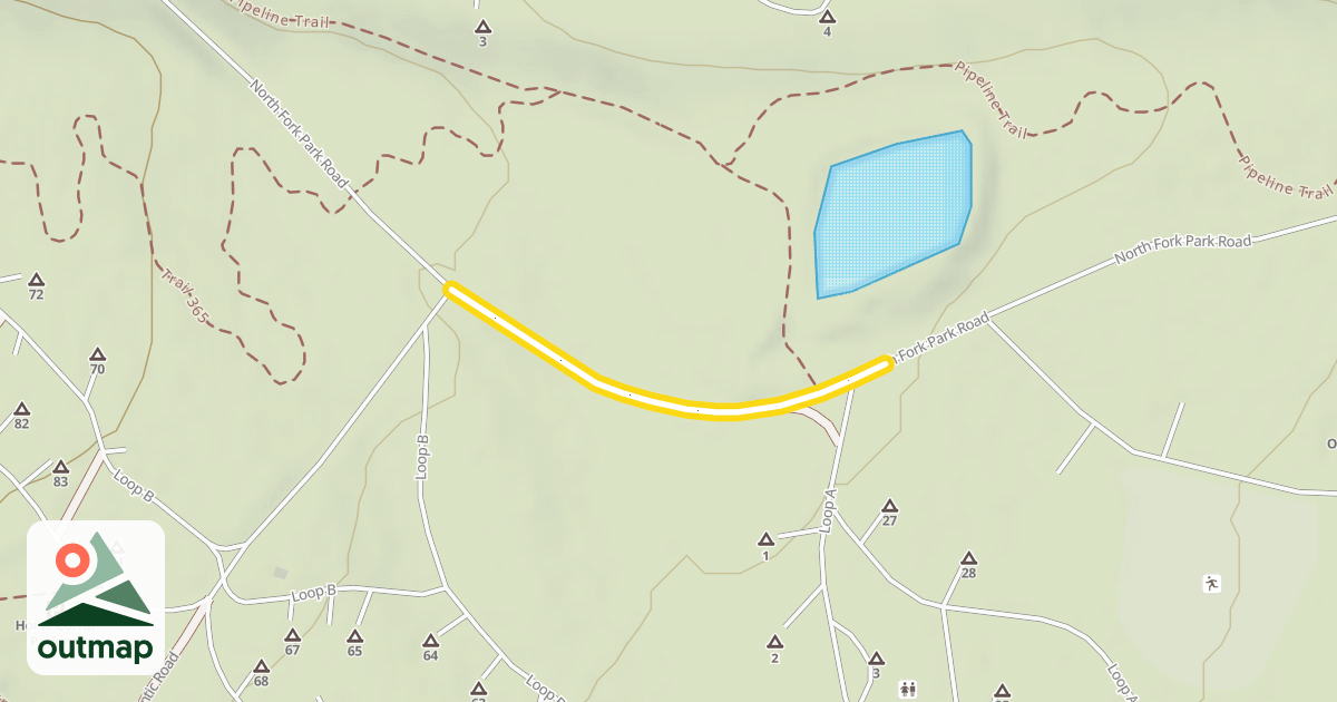 Map of North Fork Park Road