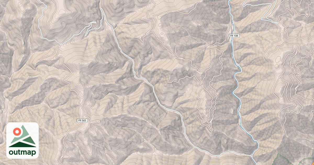 Map of DOE CREEK