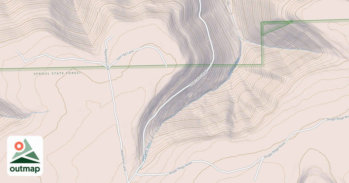 Map of Beech Creek Snowmobile Trails