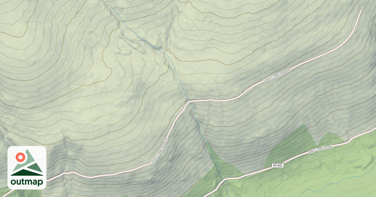 Map of IRISH CREEK A