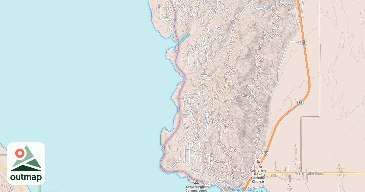 Map of Crown Point Trail