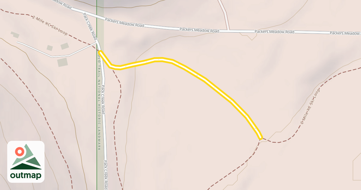 Map of 2 Mile XC Ski Loop