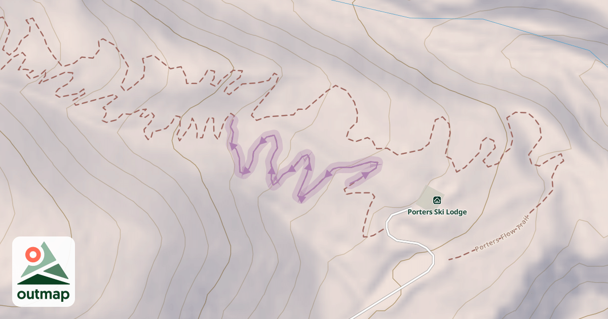 Map of Porters Easy Flow Trail