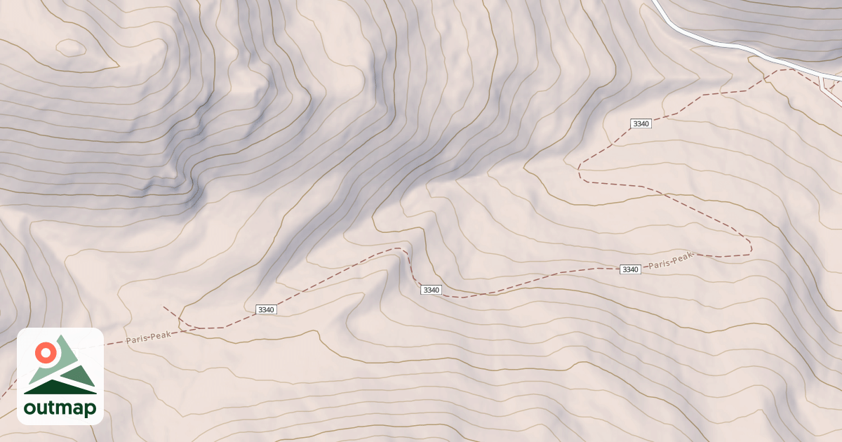 Map of Paris Peak