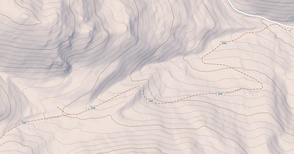 Map preview of Paris Peak