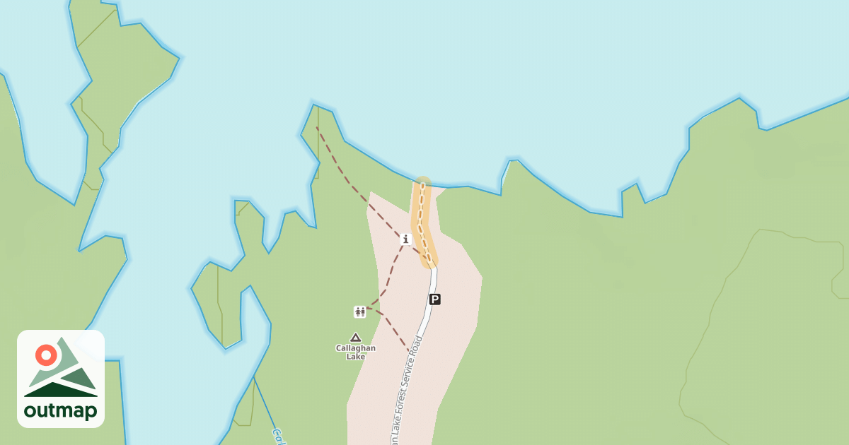 Map of Callaghan Lake FSR