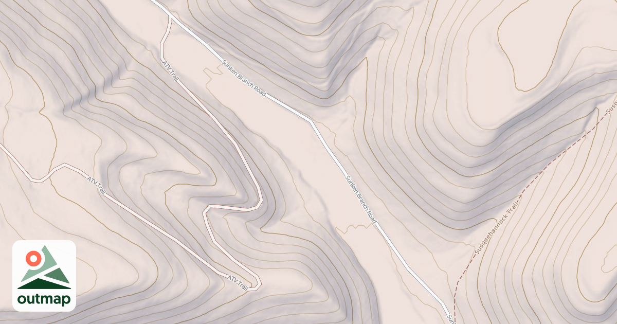 Map of Susquehannock State Forest Snowmobile Trails