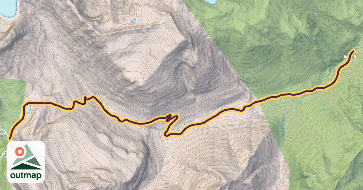 Map of Falls Creek/Pass Lake Trail