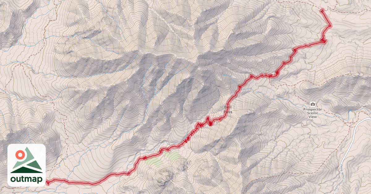 Map of Bell Pass Trail