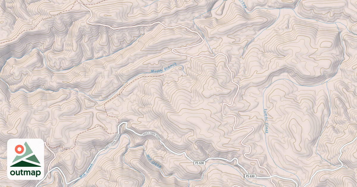 Map of LACKY KNOB