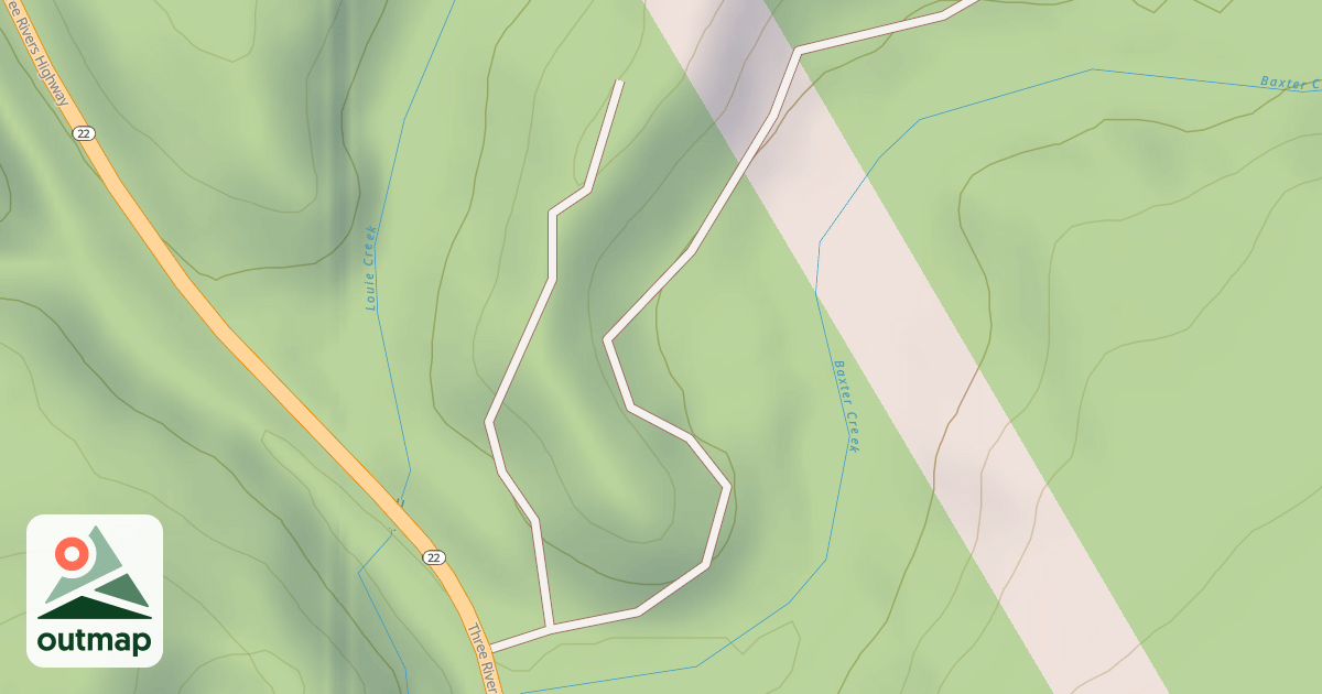 Map of LOUIE CREEK
