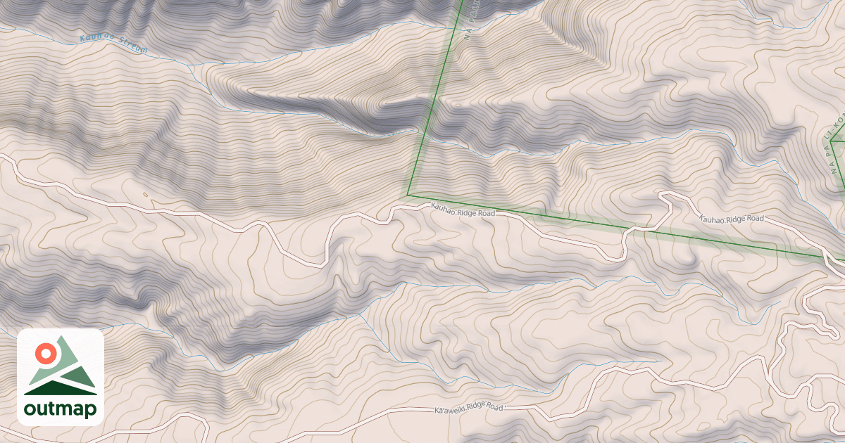 Map of Kauhao Ridge Road