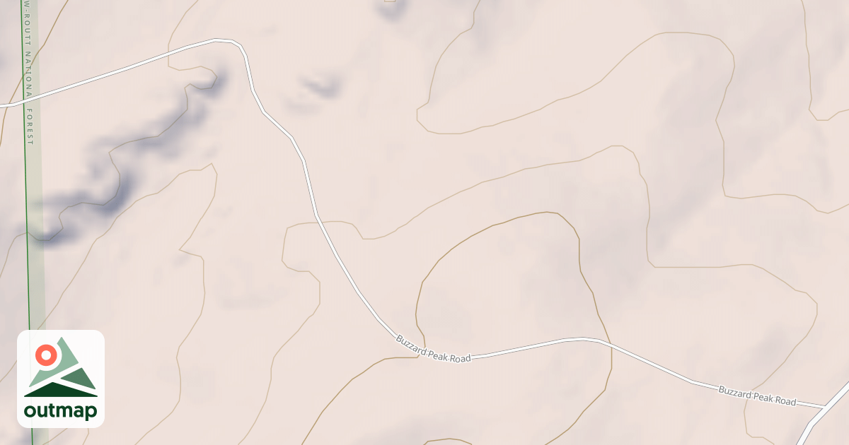 Map of BUZZARD PEAK ROAD