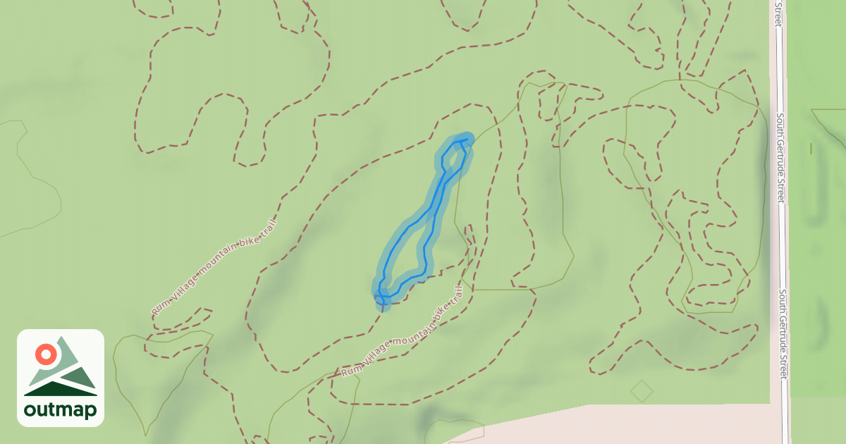 Map of Rum Village mountain bike trail