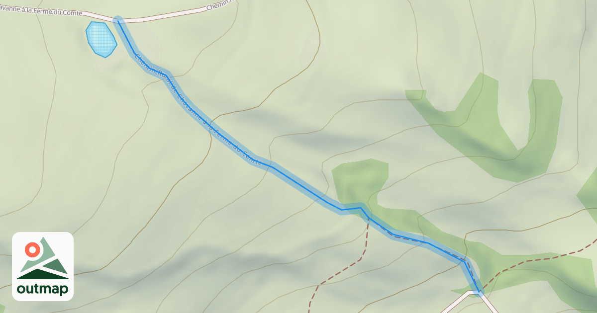 Map of Chemin Rural de Chavanne à la Ferme du Comte