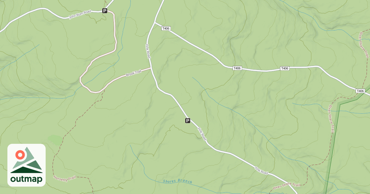 Map of Rothrock State Forest Trough Creek Snowmobile Trails