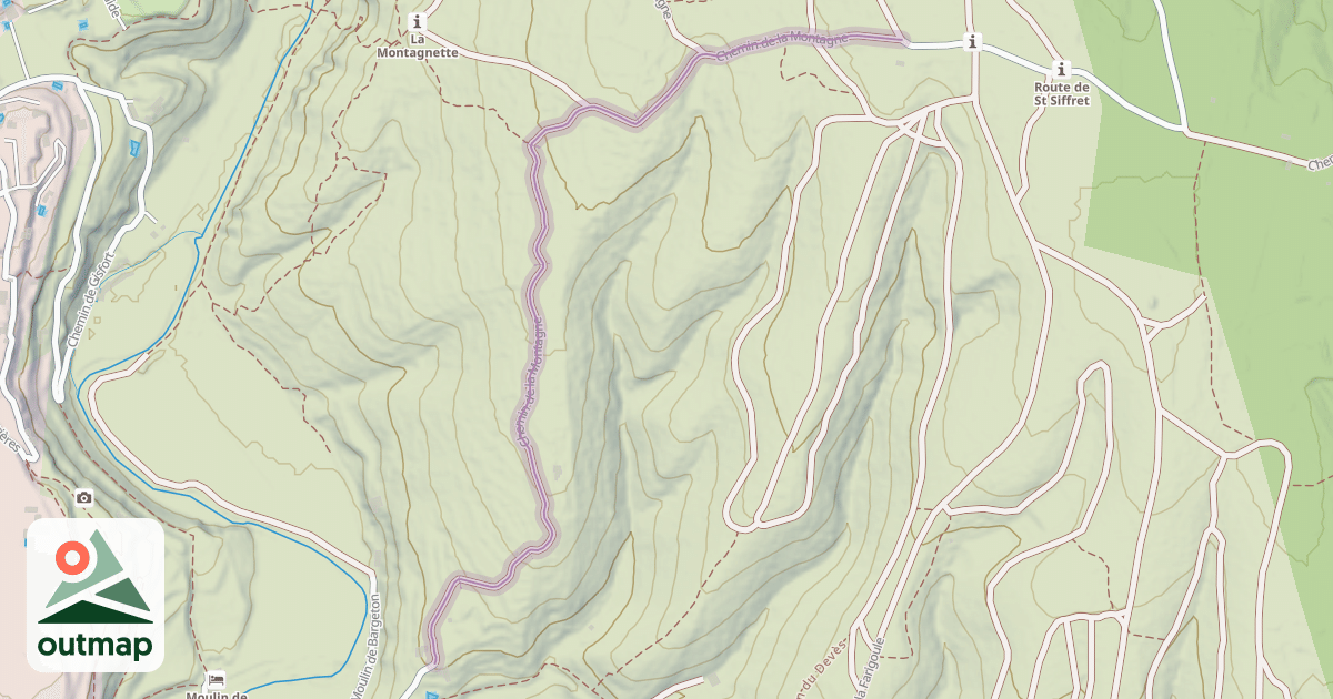 Map of Chemin de la Montagne