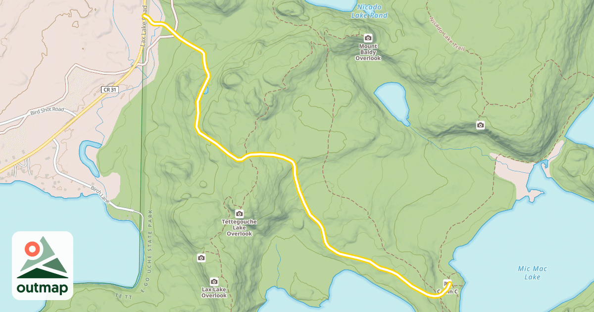 Map of Tettegouche Camp Road