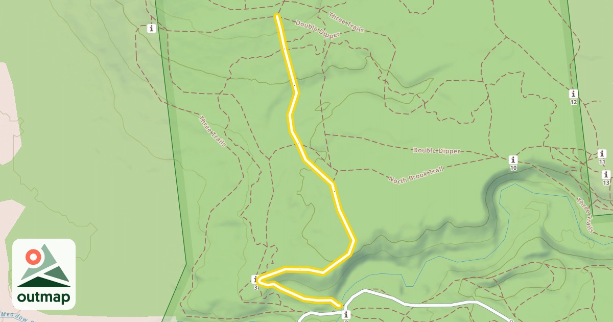 Map of Three Trails Cutoff