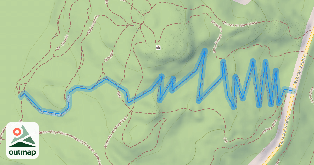 Map of Skyline (Duluth Traverse)