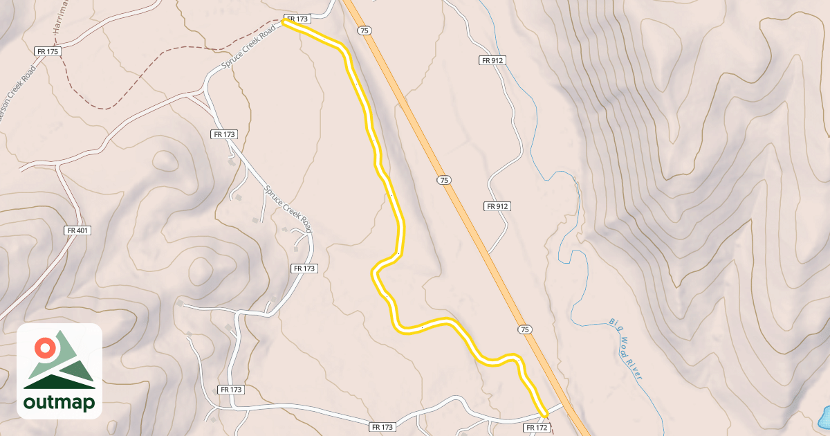 Map of Harriman Trail