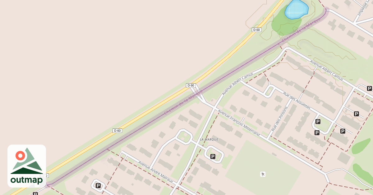 Map of Chemin de la Marque
