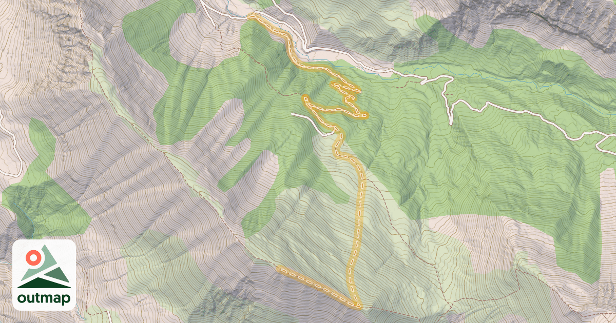 Map of Montagne du Carton — Tercier